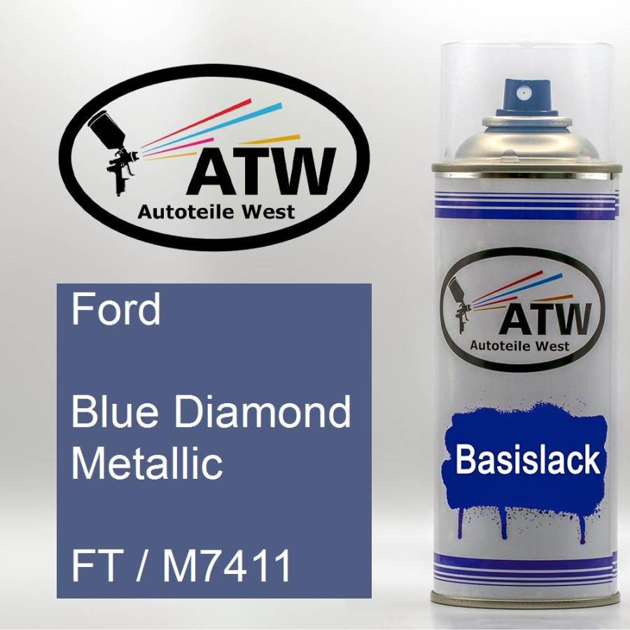 Ford, Blue Diamond Metallic, FT / M7411: 400ml Sprühdose, von ATW Autoteile West.
